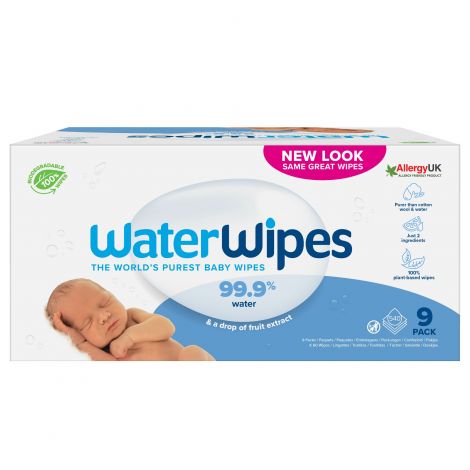 Servetele umede Biodegradabile Water Wipes, 9 pachete x 60 buc, 540 buc - imagine 6